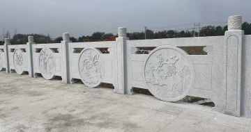 商丘芝麻白河道栏杆 石材栏杆