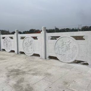 商丘芝麻白河道栏杆 石材栏杆