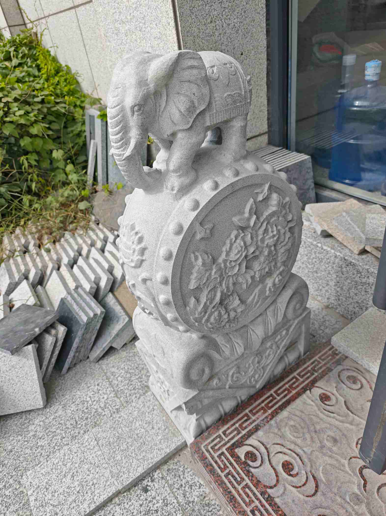 商丘芝麻白抱鼓石 庭院抱鼓石