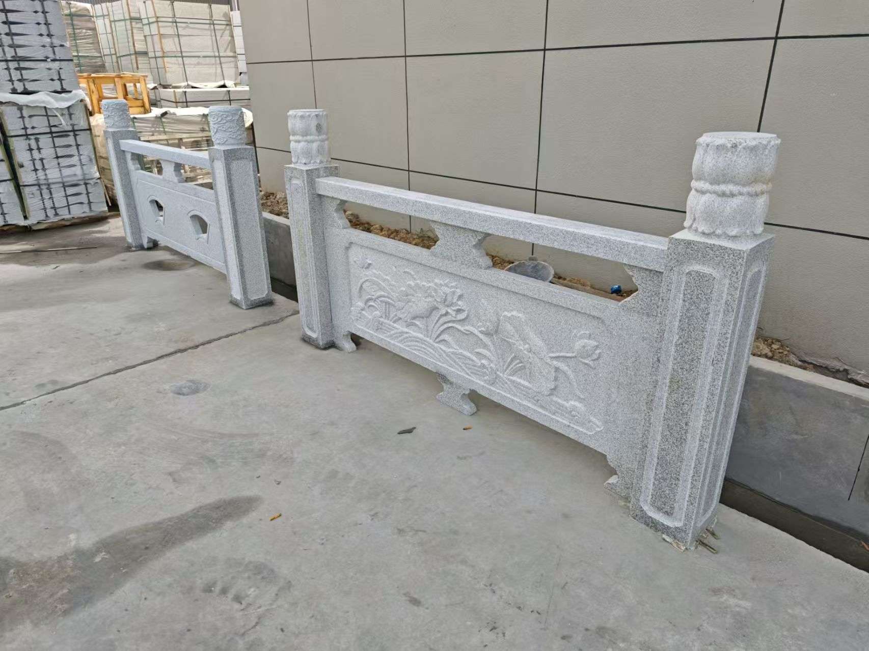 商丘芝麻白河道栏杆 石材栏杆