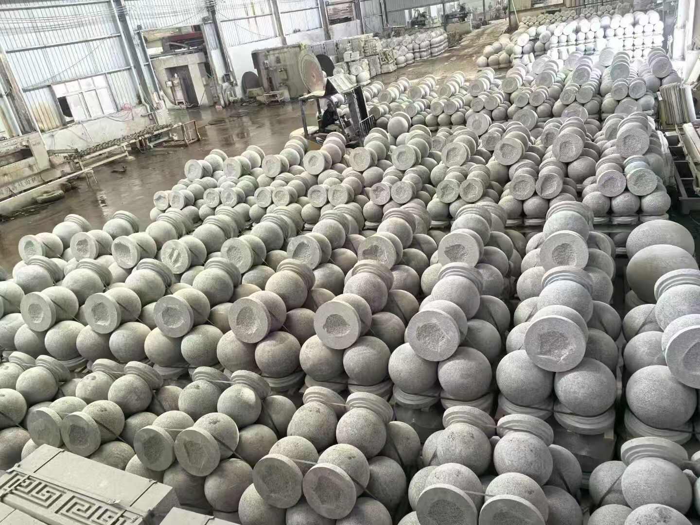 商丘芝麻白圆球 石球 挡车球